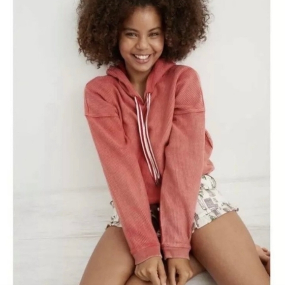 Aerie Corded Cropped Hoodie - Picture 1 of 7